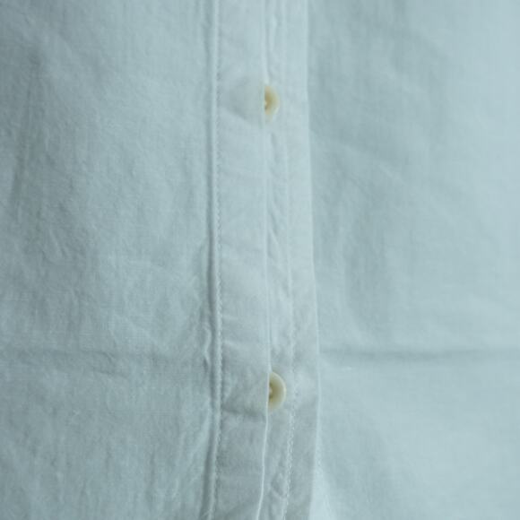 NWT Madewell White Button Short Sleeve Cotton Linen Blend Slim Central Shirt-XL - Picture 9 of 15